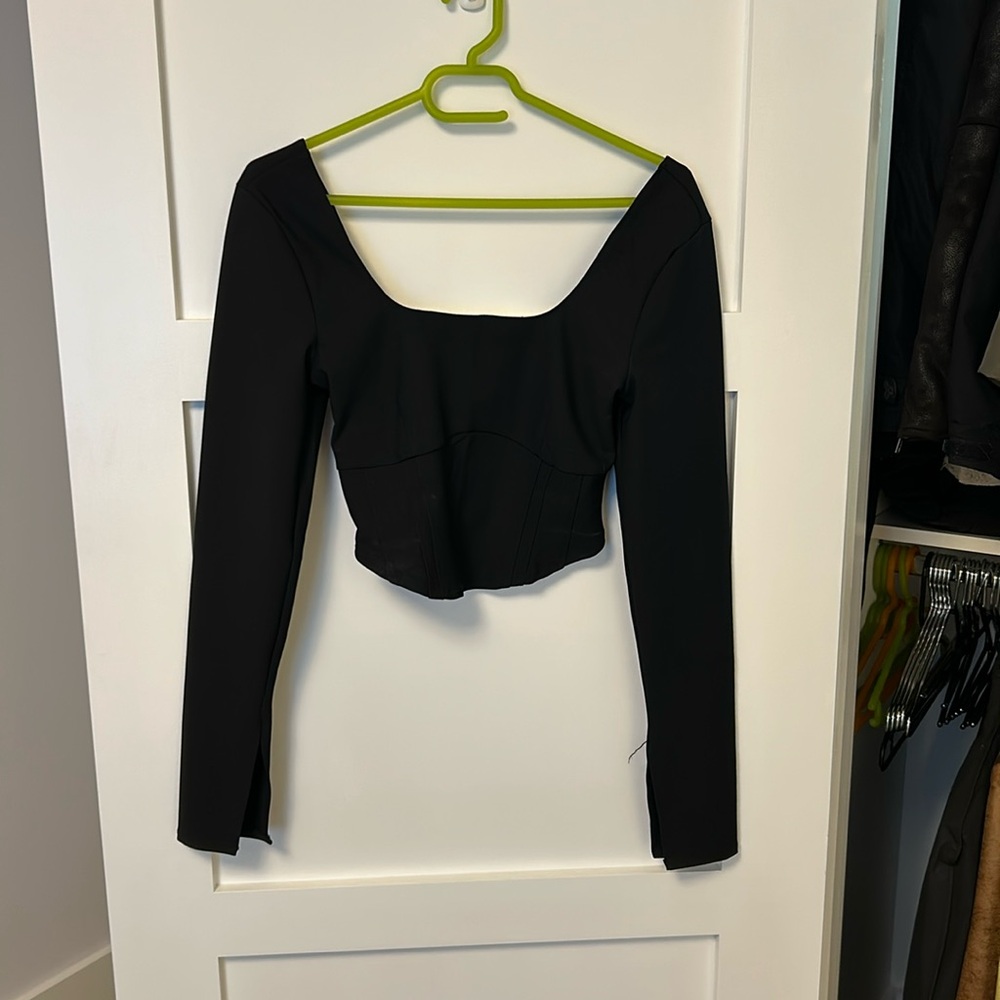 Abercrombie Bustier Long Sleeve Shirt